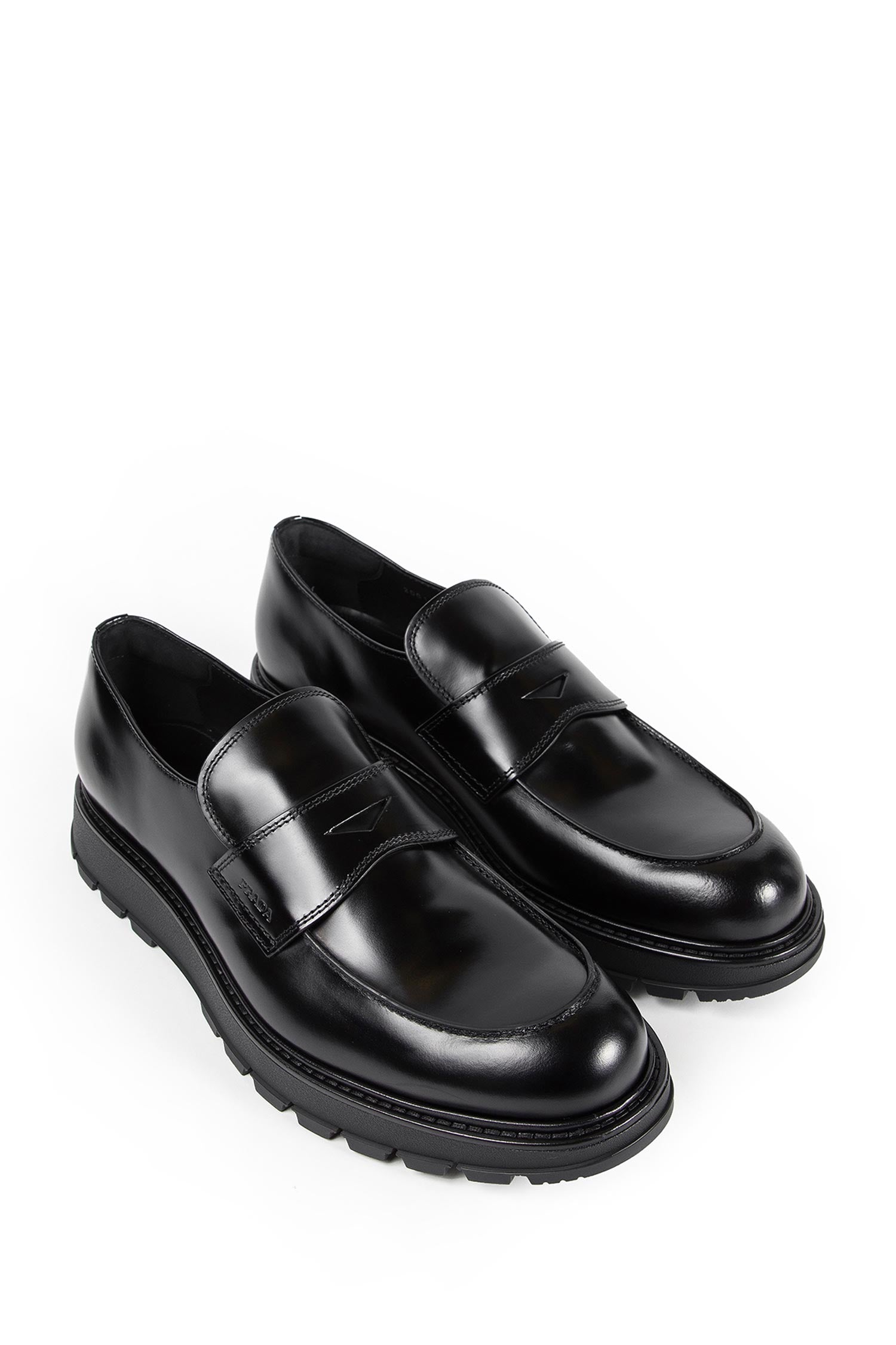 Brushed leather loafers