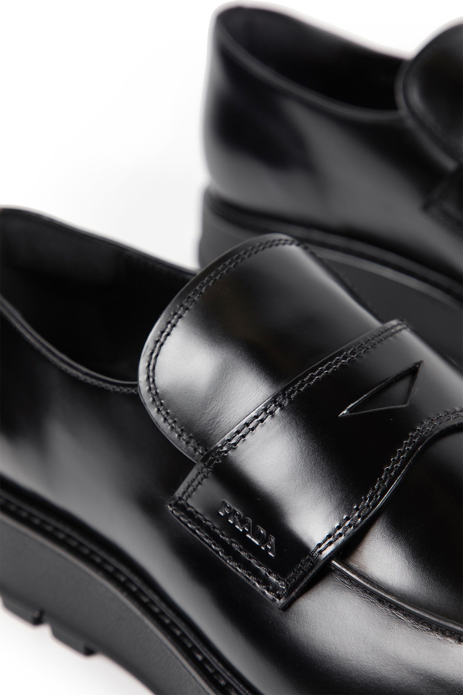 Brushed leather loafers