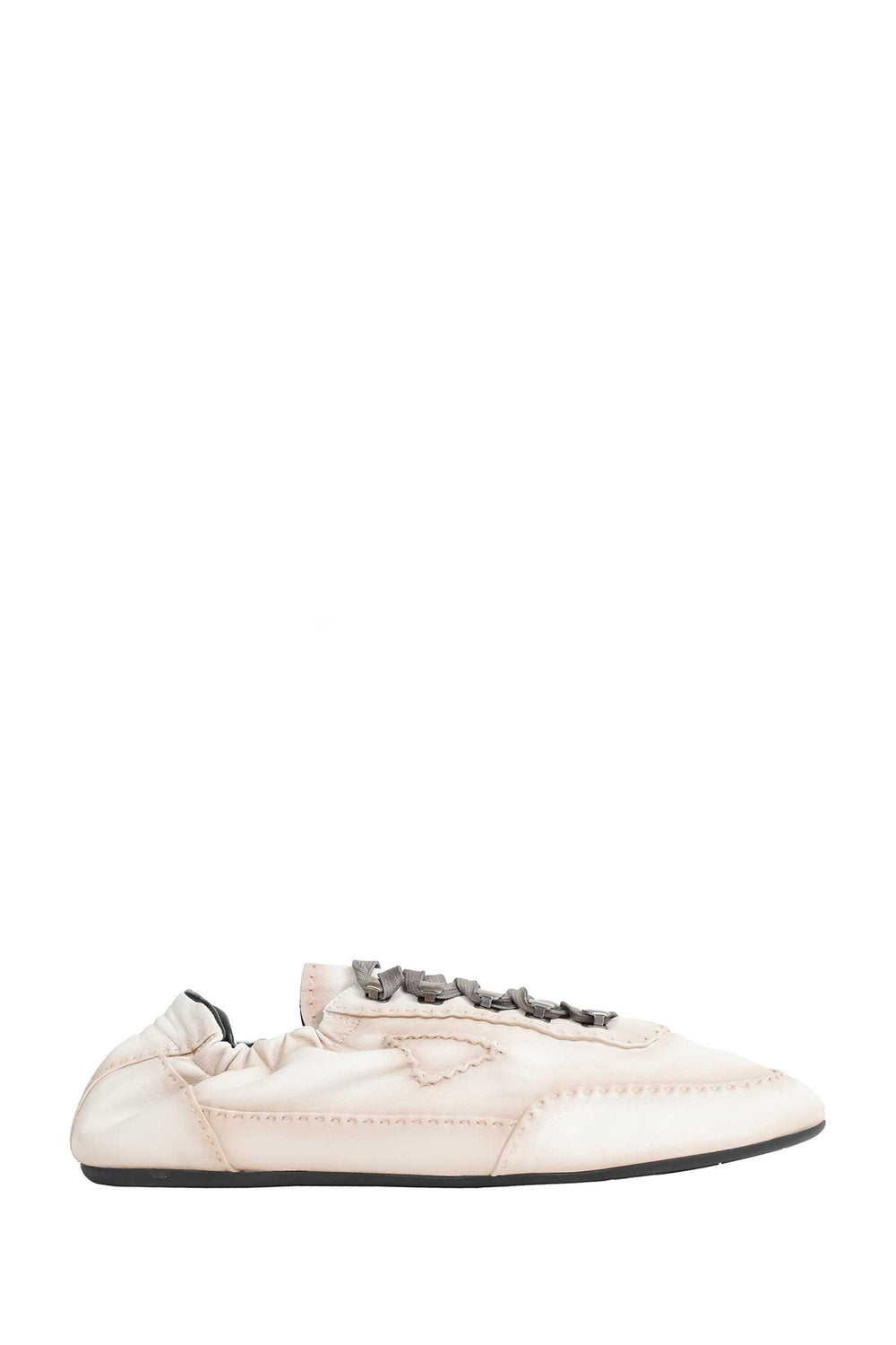 PRADA Collapse Antiqued Nappa Leather Sneakers man