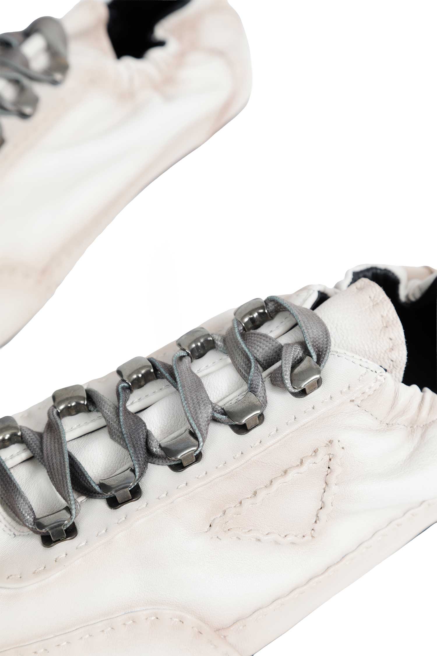 PRADA Collapse Antiqued Nappa Leather Sneakers man