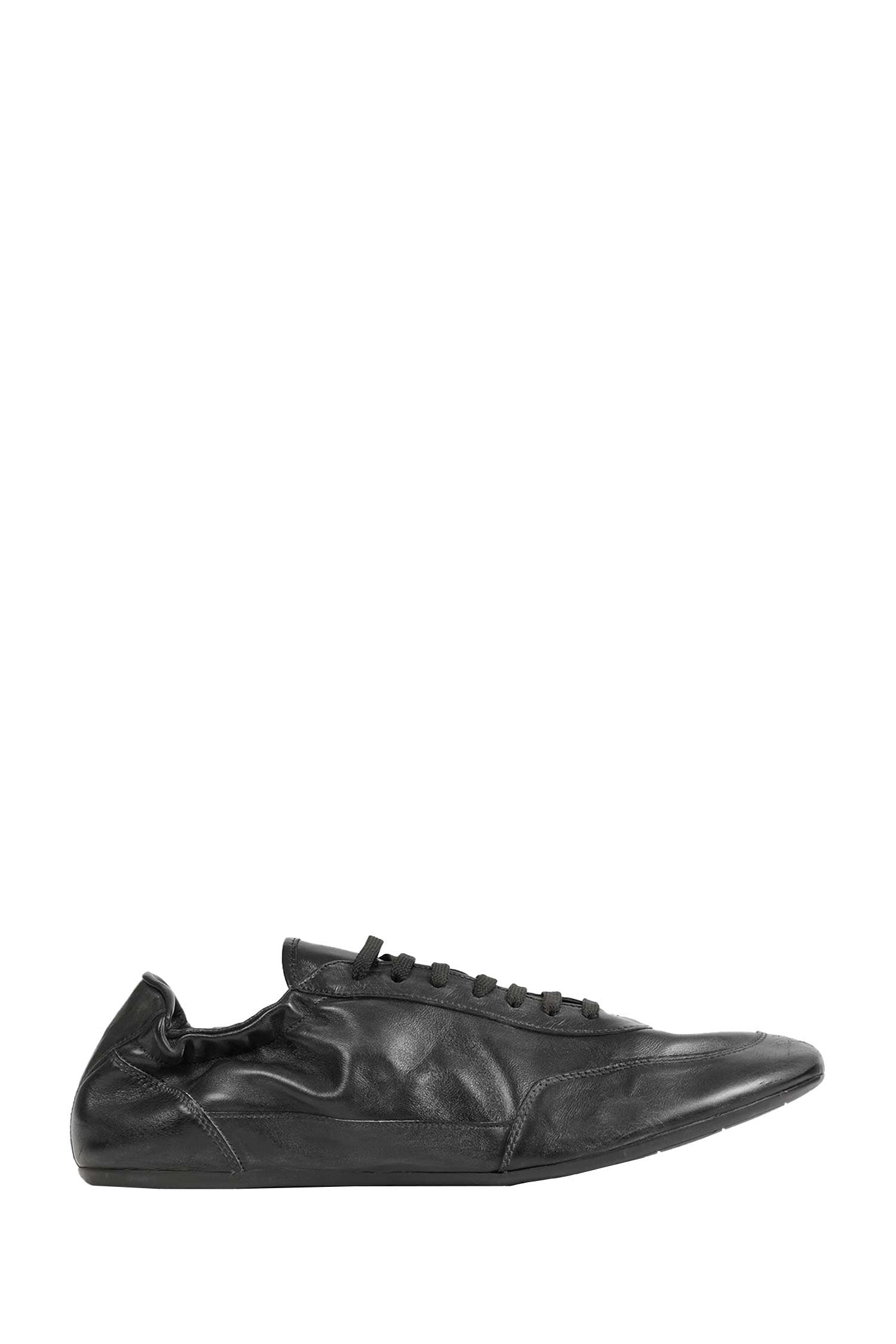 PRADA Collapse Leather Sneakers man