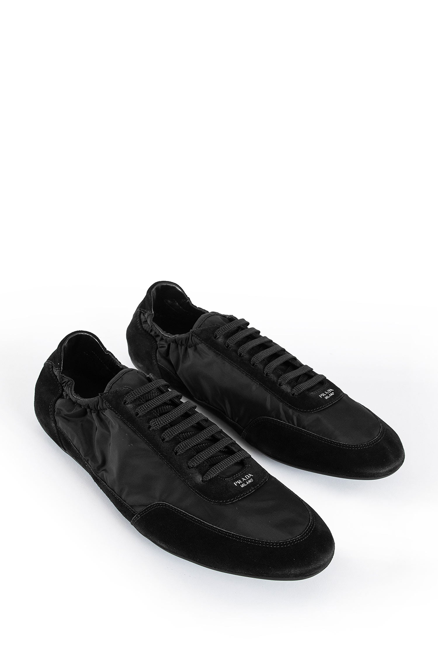 Collapse Re-Nylon and Suede Sneakers