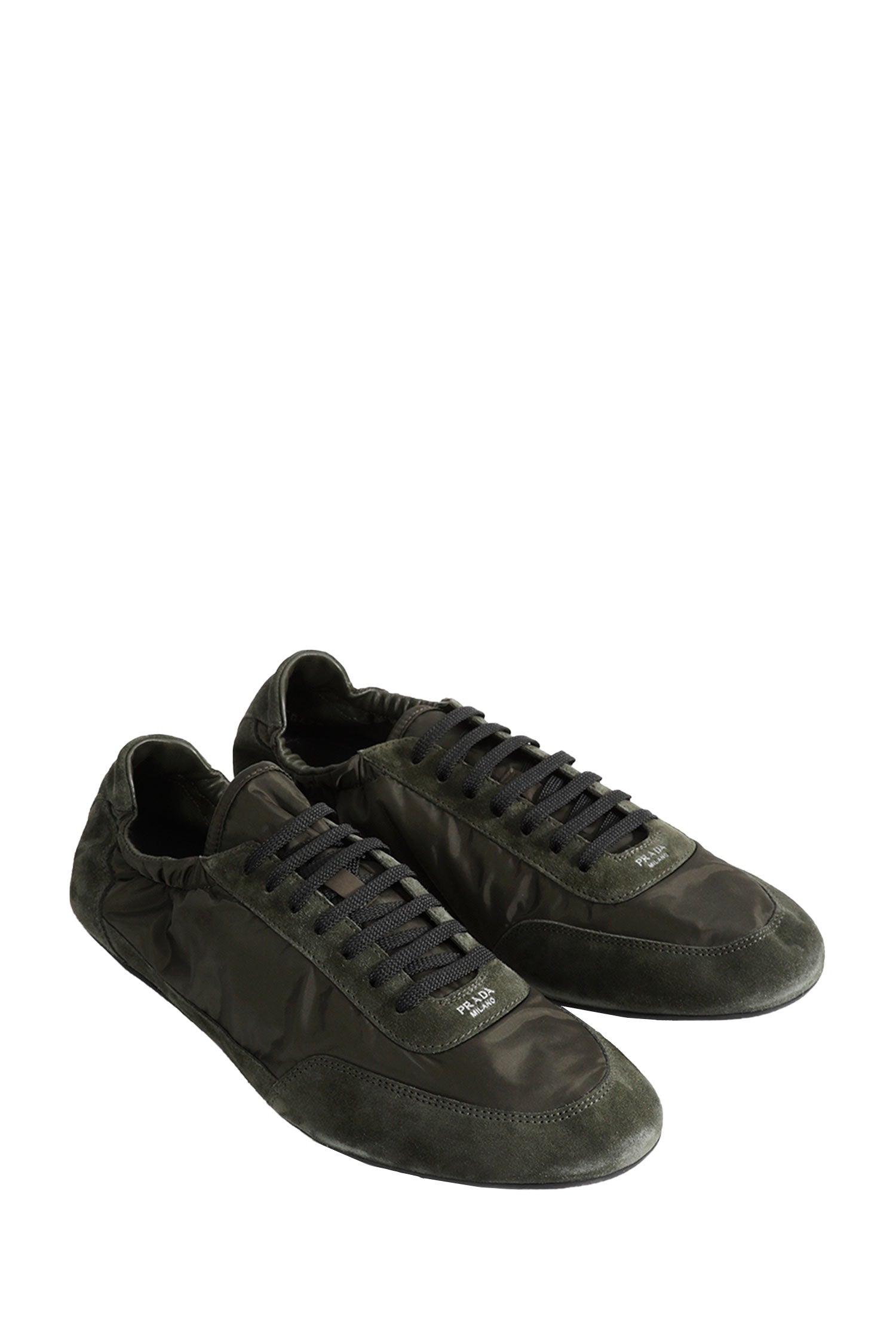 Collapse Re-Nylon And Suede Sneakers