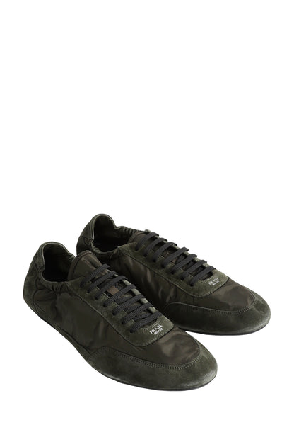 Collapse Re-Nylon And Suede Sneakers