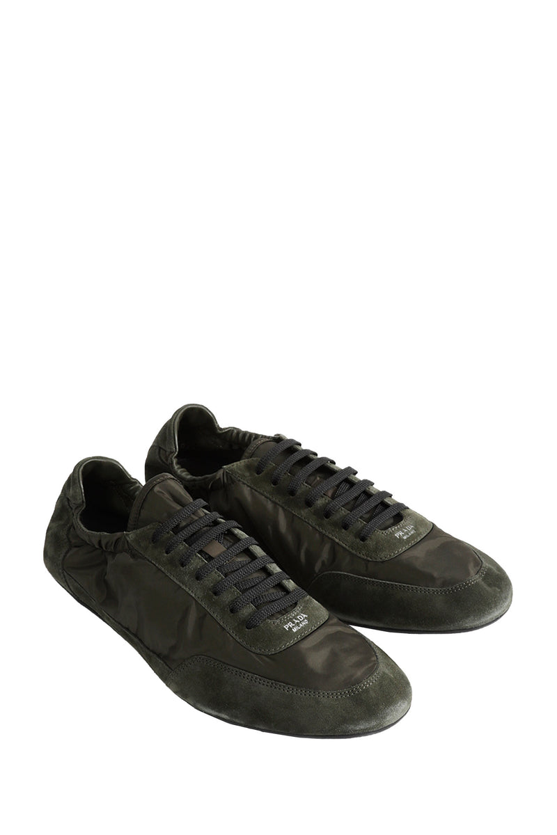 PRADA Collapse Re-Nylon And Suede Sneakers man