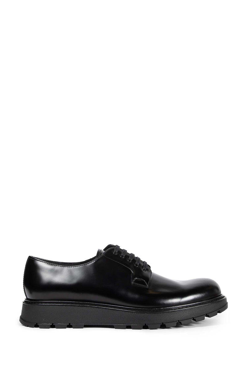 Brushed Leather Lace-Up Shoes