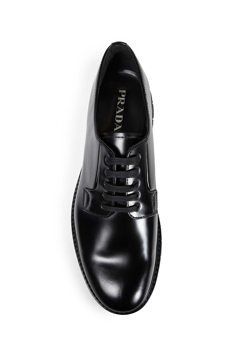 Brushed Leather Lace-Up Shoes