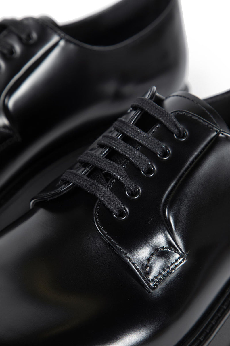 Brushed Leather Lace-Up Shoes