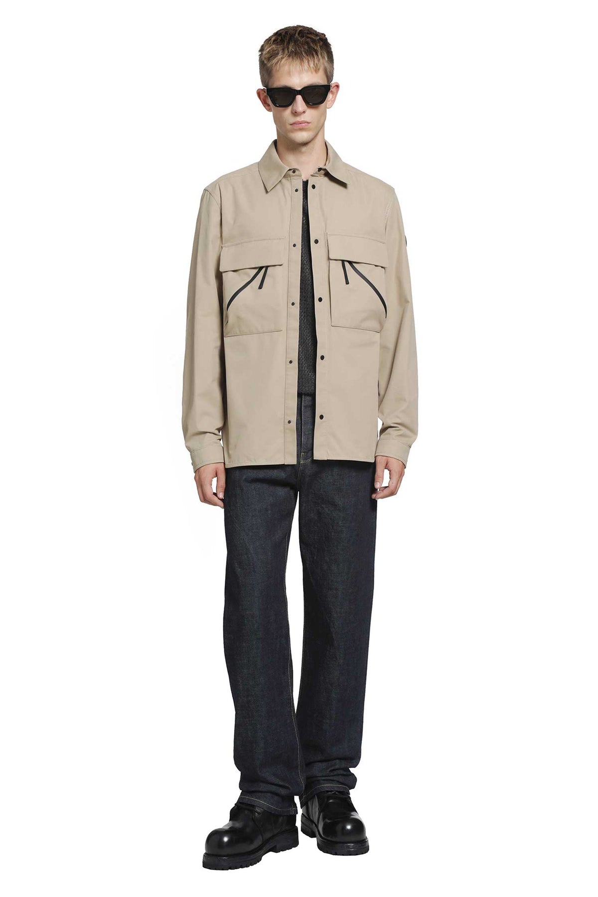 MONCLER Brushed Cotton Shirt man