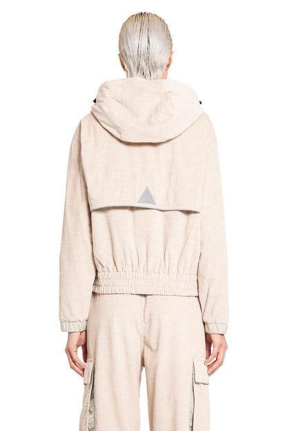 MONCLER GRENOBLE WOMAN BEIGE SWEATSHIRTS