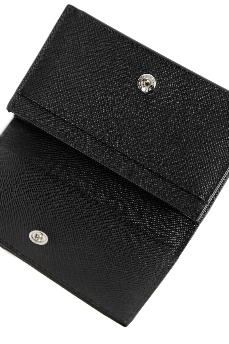 PRADA Saffiano Leather Business Card Holder unisex