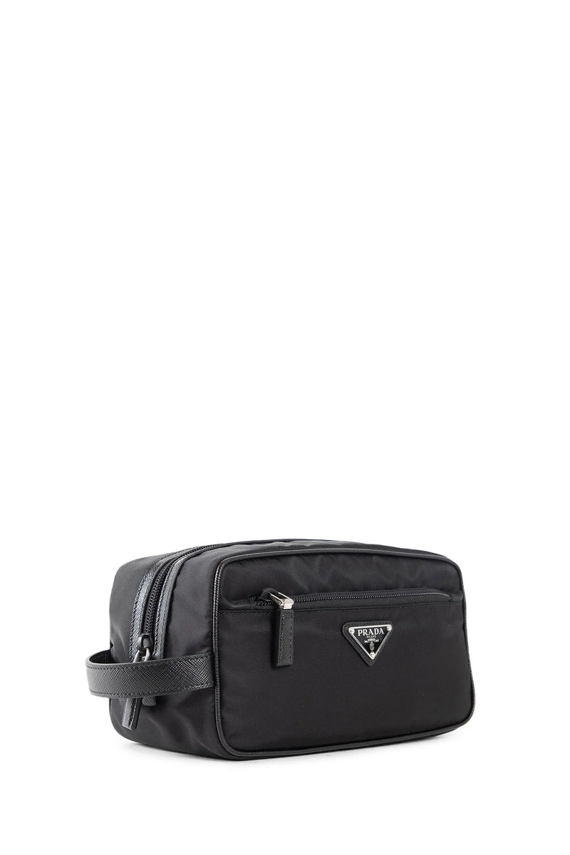Re-Nylon and Saffiano leather travel pouch - Antonioli.eu