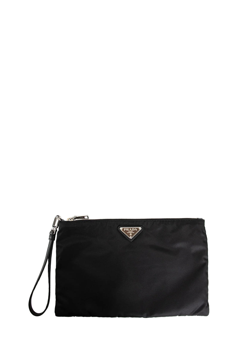 Re-nylon and saffiano leather pouch - Antonioli.eu