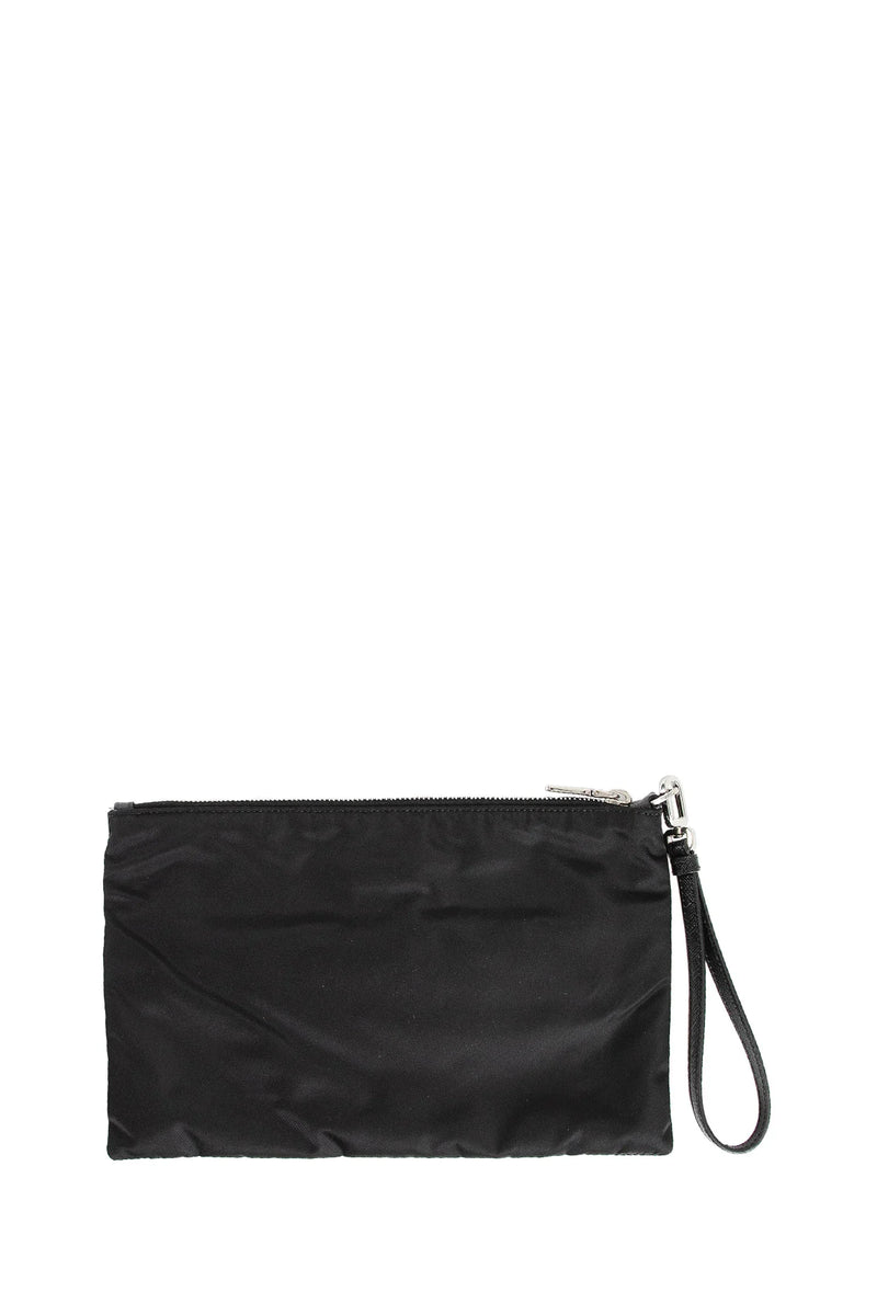 Re-nylon and saffiano leather pouch - Antonioli.eu