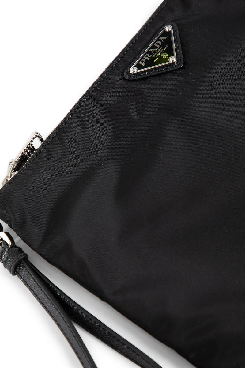 Re-nylon and saffiano leather pouch - Antonioli.eu