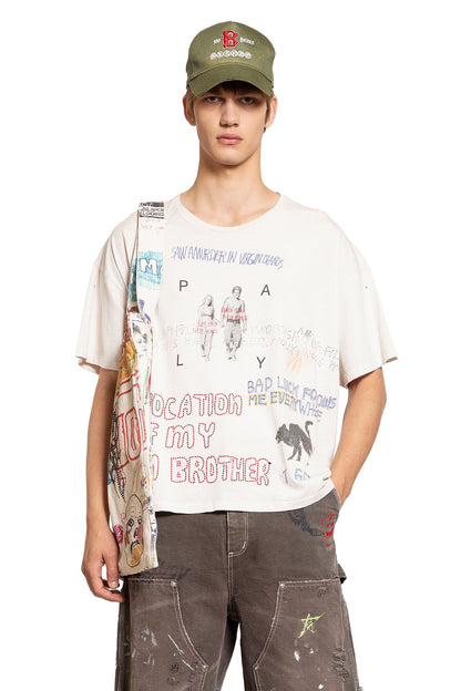 PALY HOLLYWOOD MAN OFF-WHITE T-SHIRTS & TANK TOPS