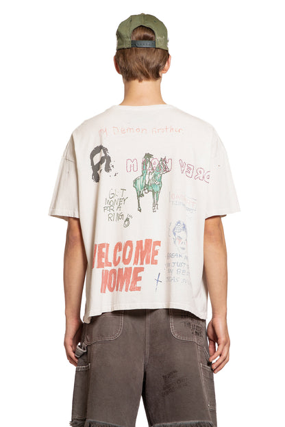 PALY HOLLYWOOD MAN OFF-WHITE T-SHIRTS & TANK TOPS