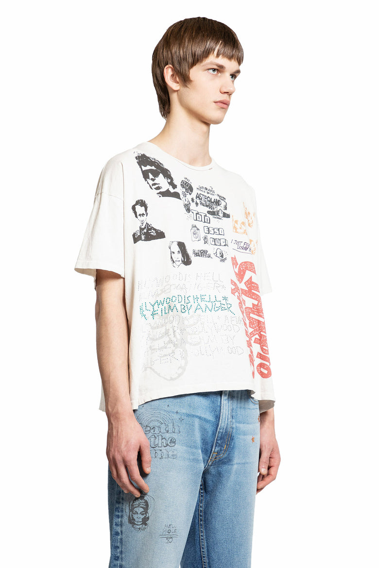 PALY HOLLYWOOD MAN OFF-WHITE T-SHIRTS & TANK TOPS