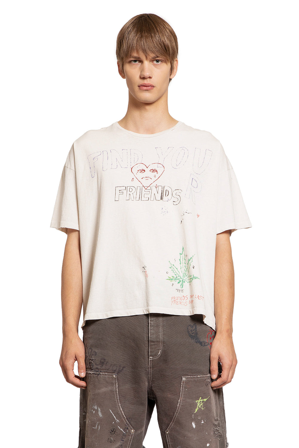 PALY HOLLYWOOD MAN OFF-WHITE T-SHIRTS & TANK TOPS