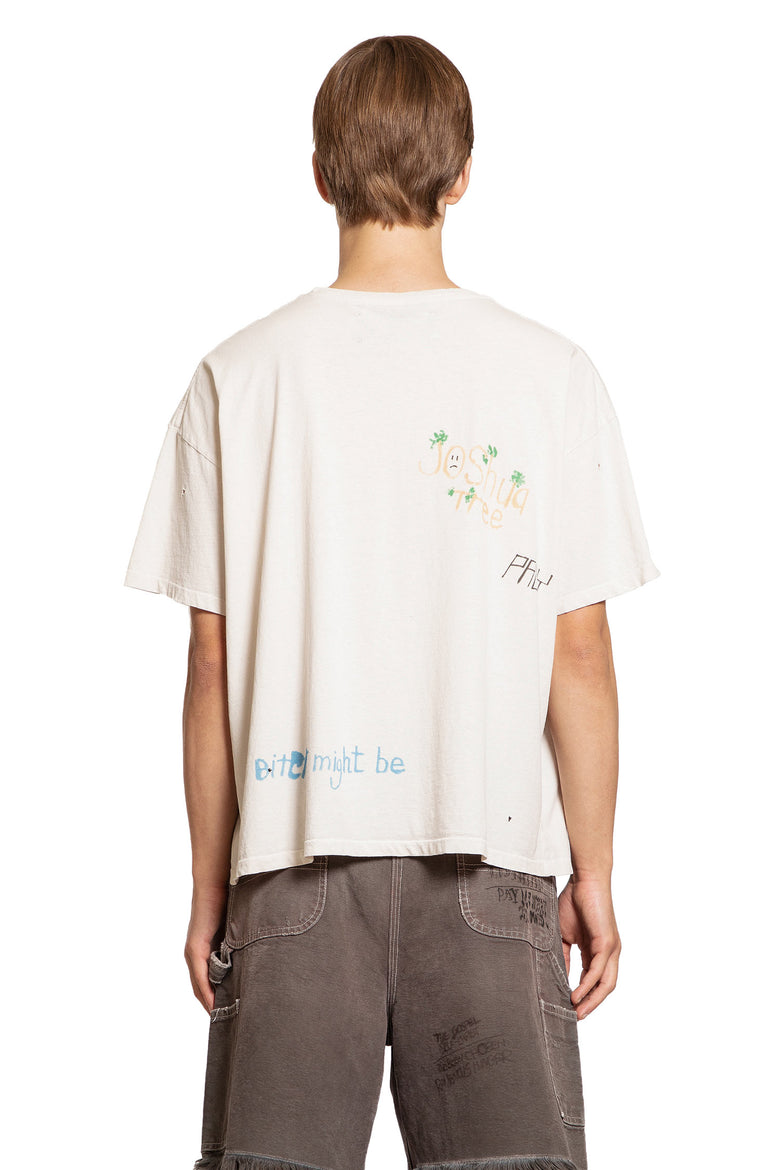 PALY HOLLYWOOD MAN OFF-WHITE T-SHIRTS & TANK TOPS