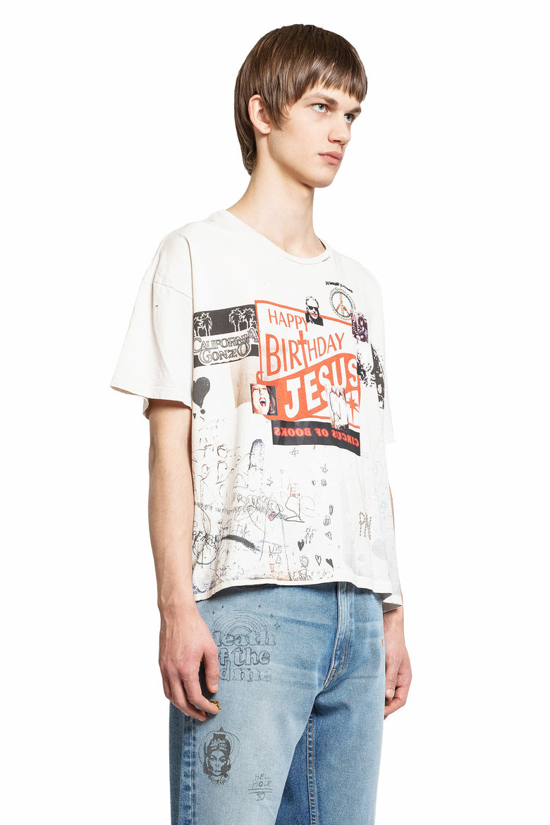 PALY HOLLYWOOD MAN OFF-WHITE T-SHIRTS & TANK TOPS