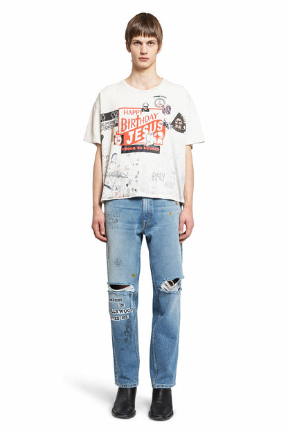 PALY HOLLYWOOD MAN OFF-WHITE T-SHIRTS & TANK TOPS