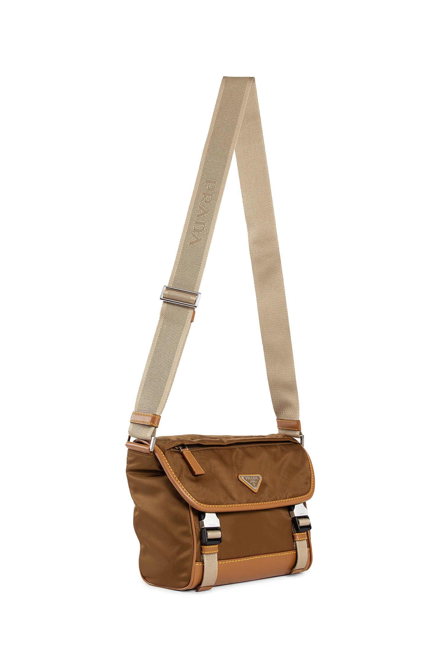 PRADA MAN BROWN SHOULDER BAGS