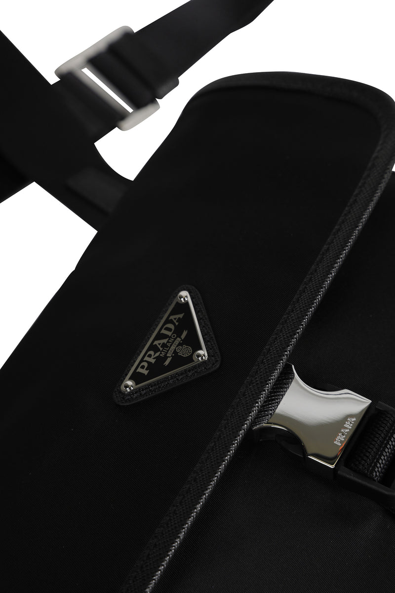 Re-Nylon And Saffiano Leather Shoulder Bag