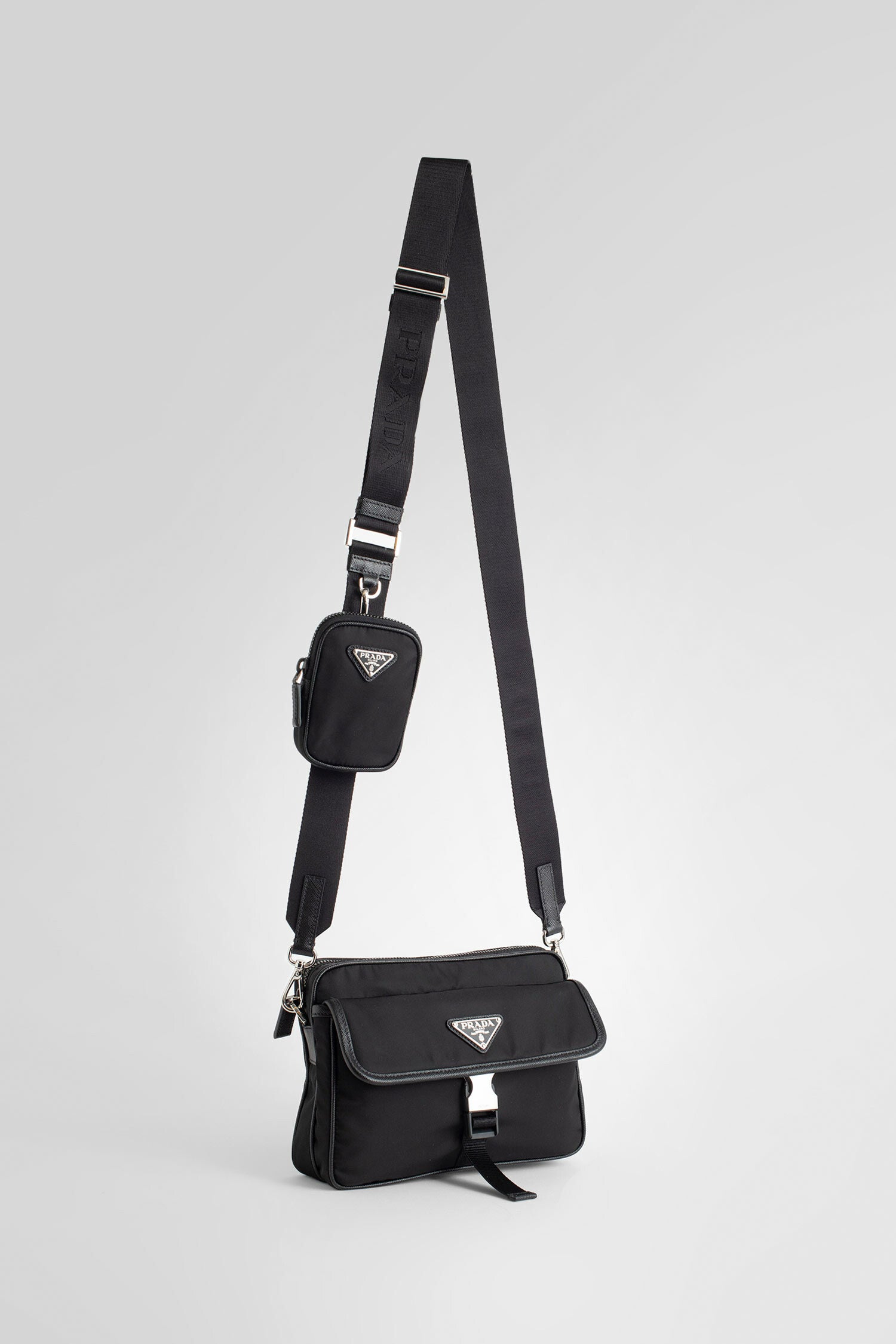 PRADA MAN BLACK SHOULDER BAGS