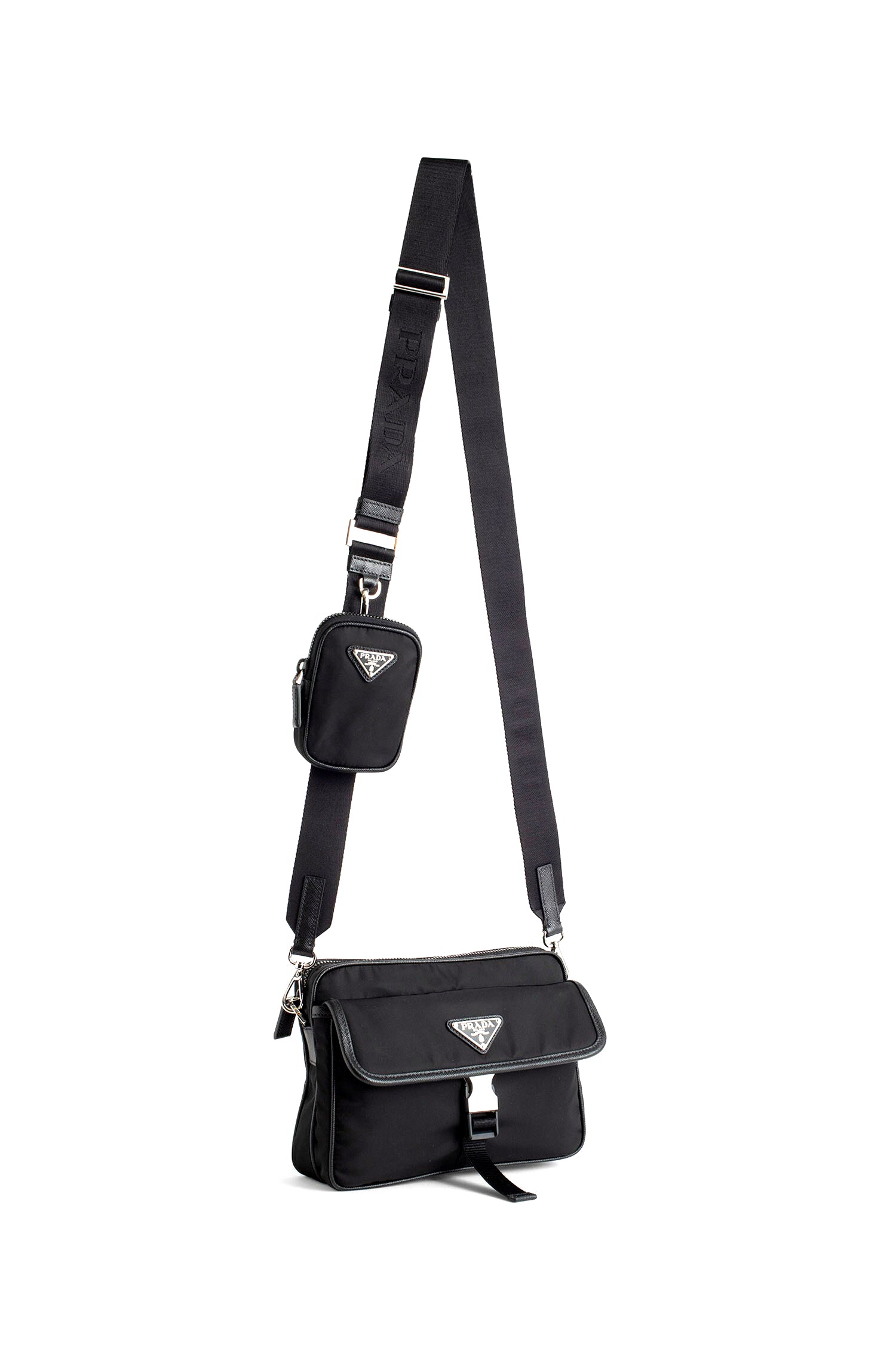 PRADA MAN BLACK SHOULDER BAGS