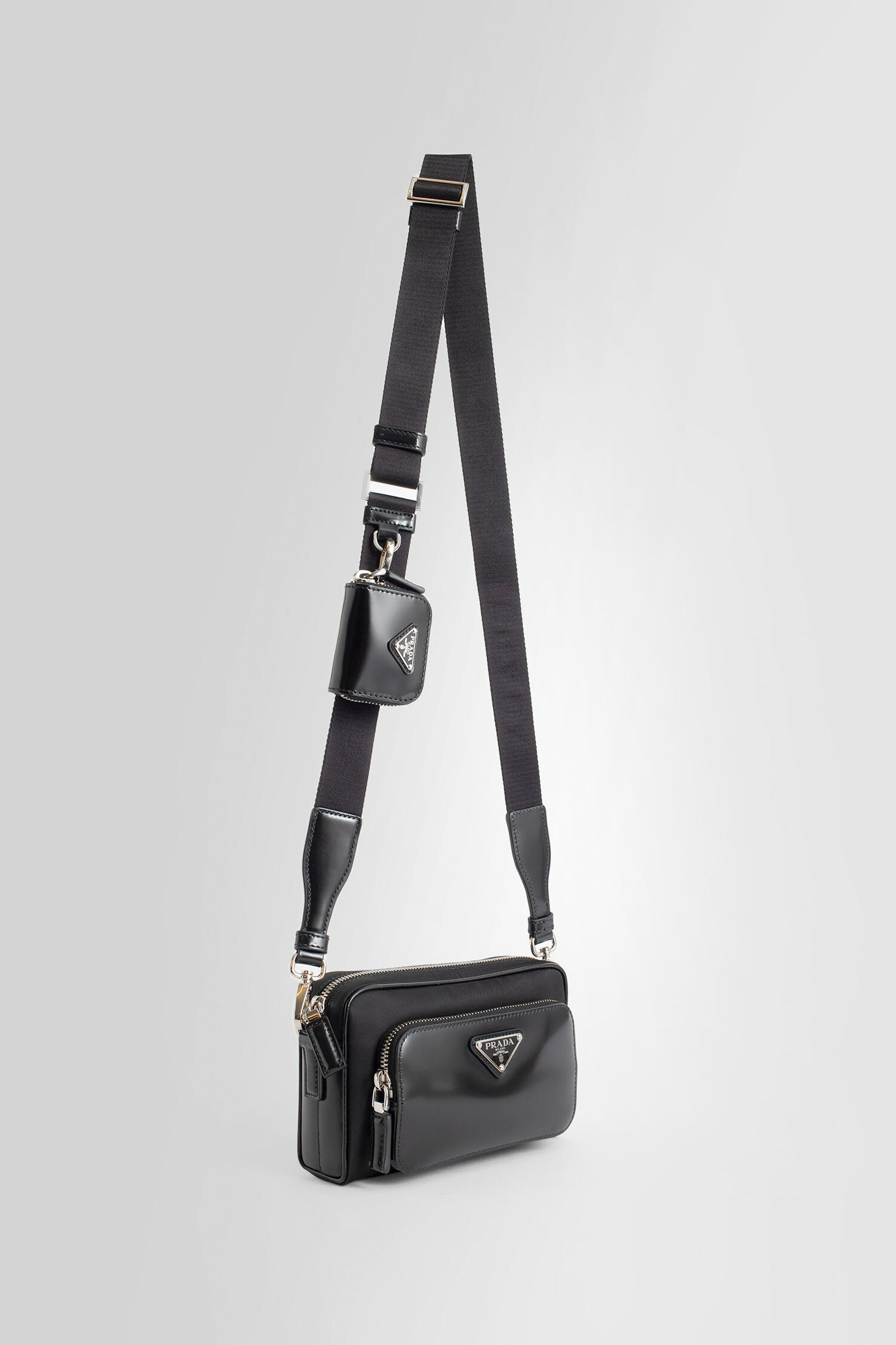 PRADA MAN BLACK CROSSBODY BAGS