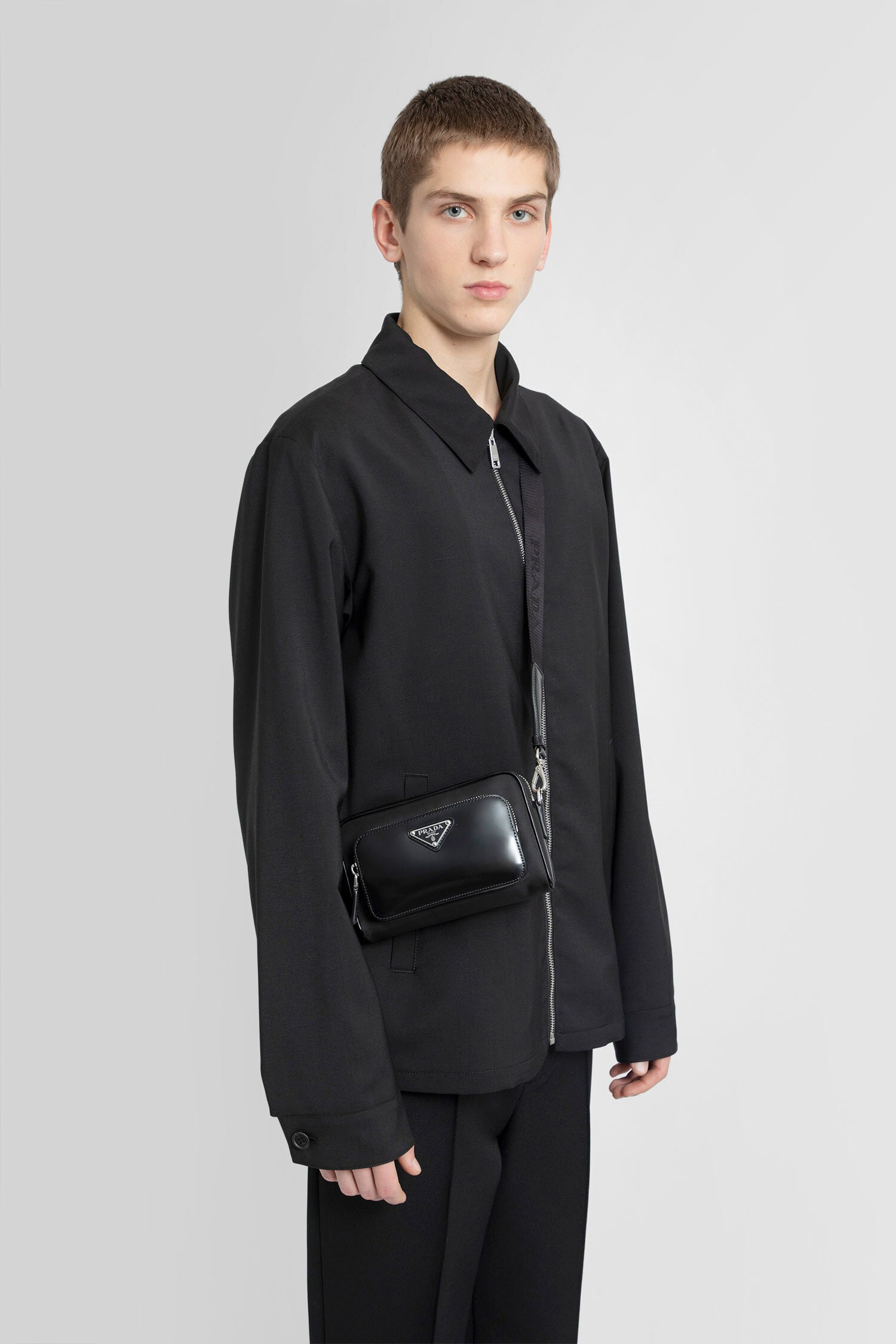 PRADA MAN BLACK CROSSBODY BAGS