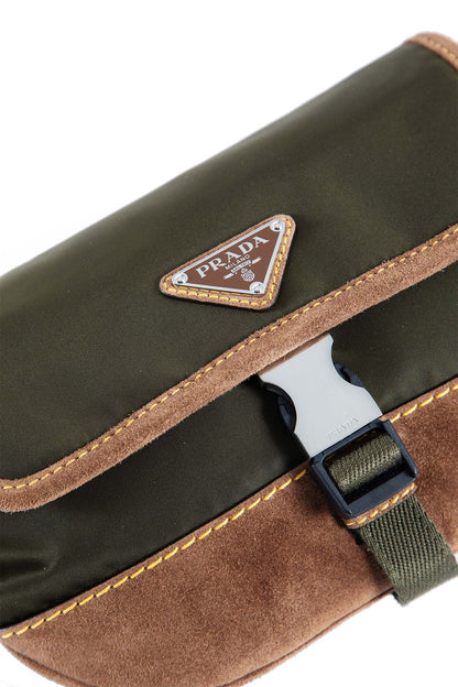 Re-Nylon and Suede Belt Bag
