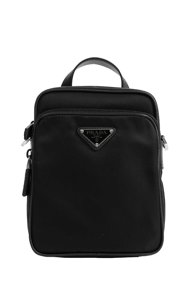PRADA Re-Nylon and Saffiano Leather Shoulder Bag man