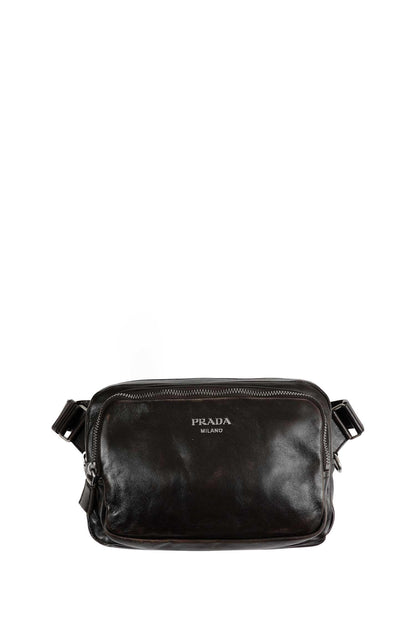 Distressed Nappa Leather Shoulder Bag