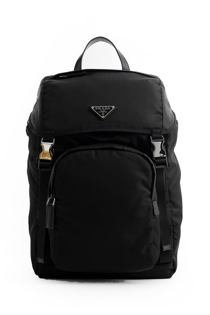 Nylon and saffiano leather backpack