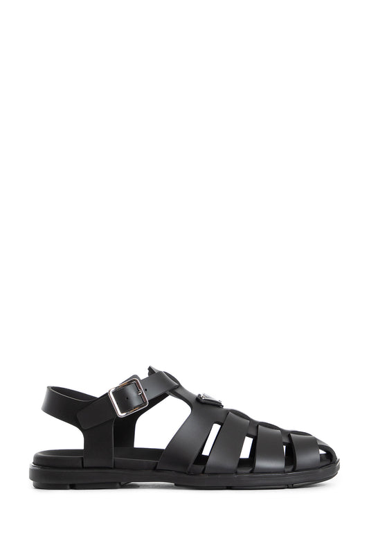 PRADA MAN BLACK SANDALS & SLIDES