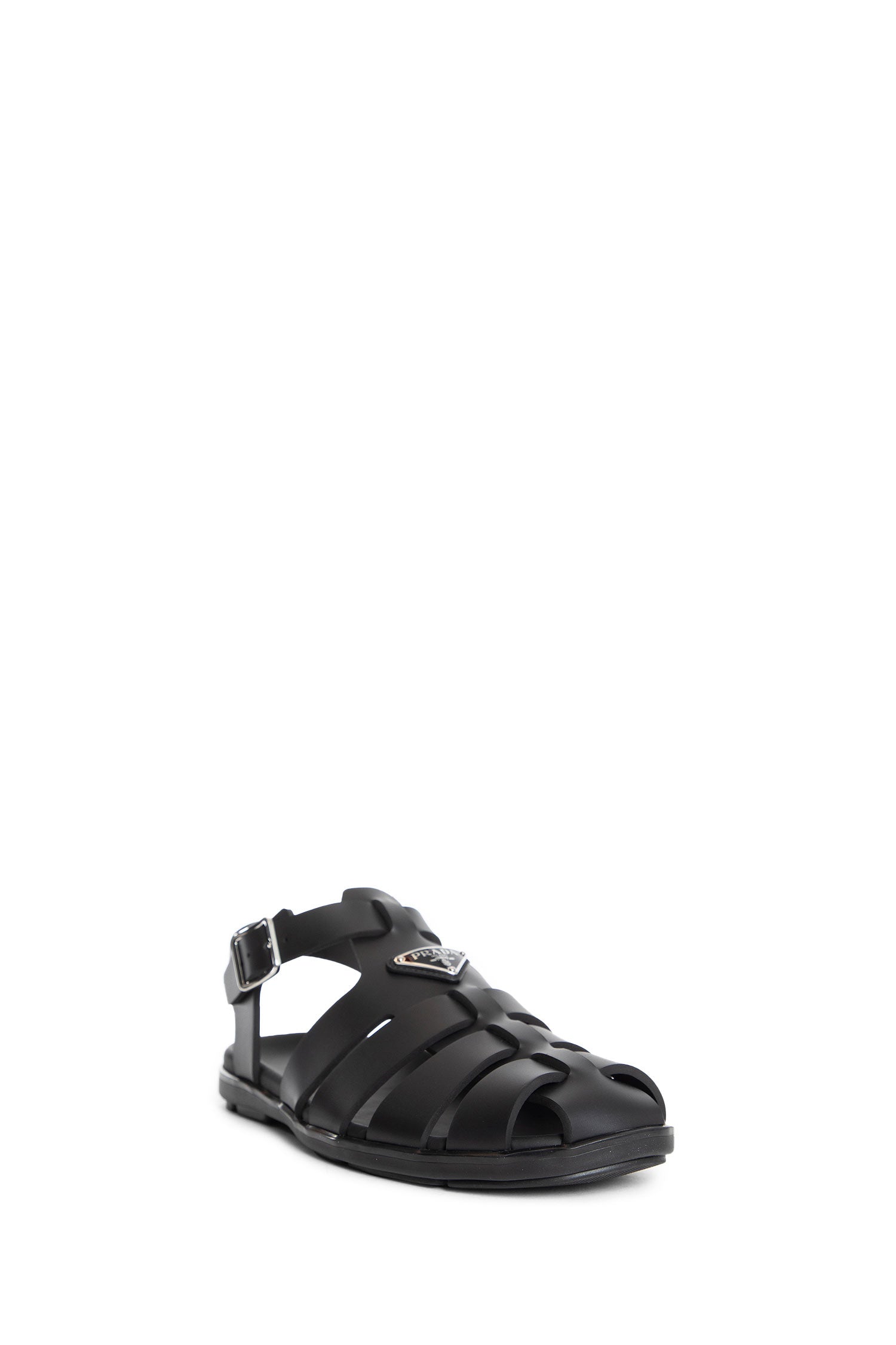 PRADA MAN BLACK SANDALS & SLIDES