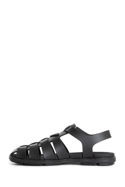 PRADA MAN BLACK SANDALS & SLIDES