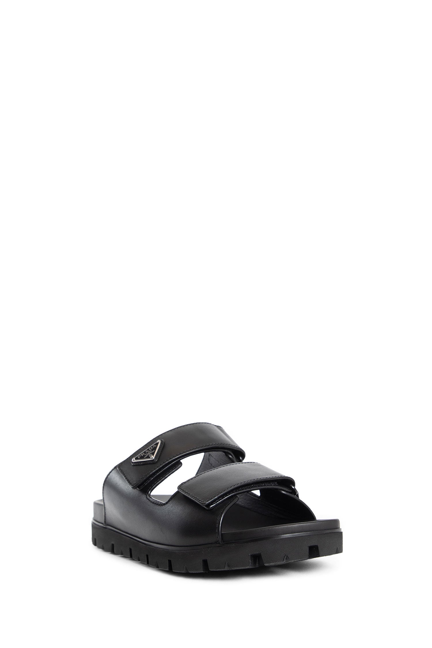 PRADA MAN BLACK SANDALS & SLIDES