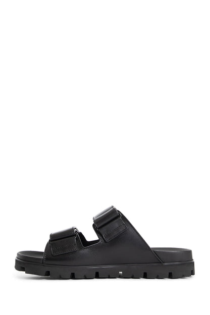 PRADA MAN BLACK SANDALS & SLIDES