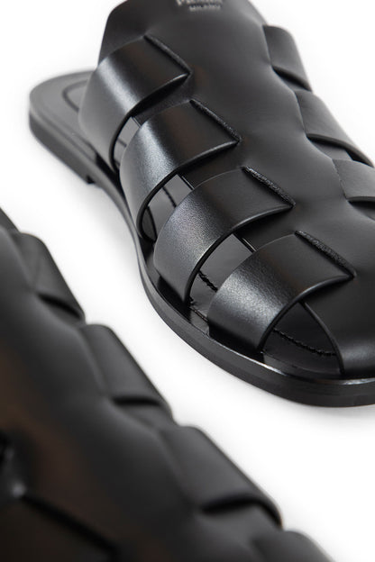 PRADA MAN BLACK SANDALS & SLIDES