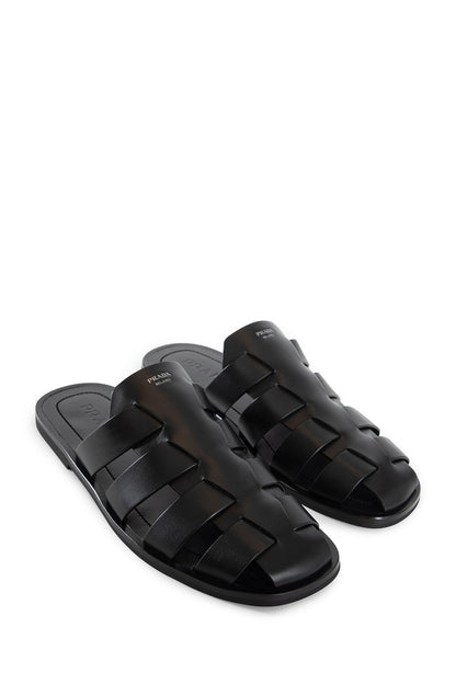 PRADA MAN BLACK SANDALS & SLIDES