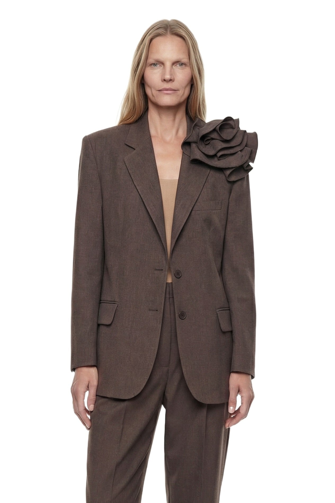 MAGDA BUTRYM Linen Flower Blazer woman