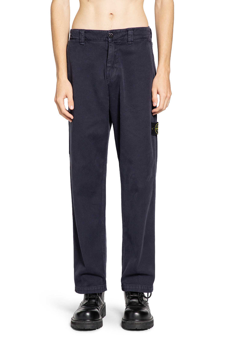 STONE ISLAND MAN BLACK TROUSERS