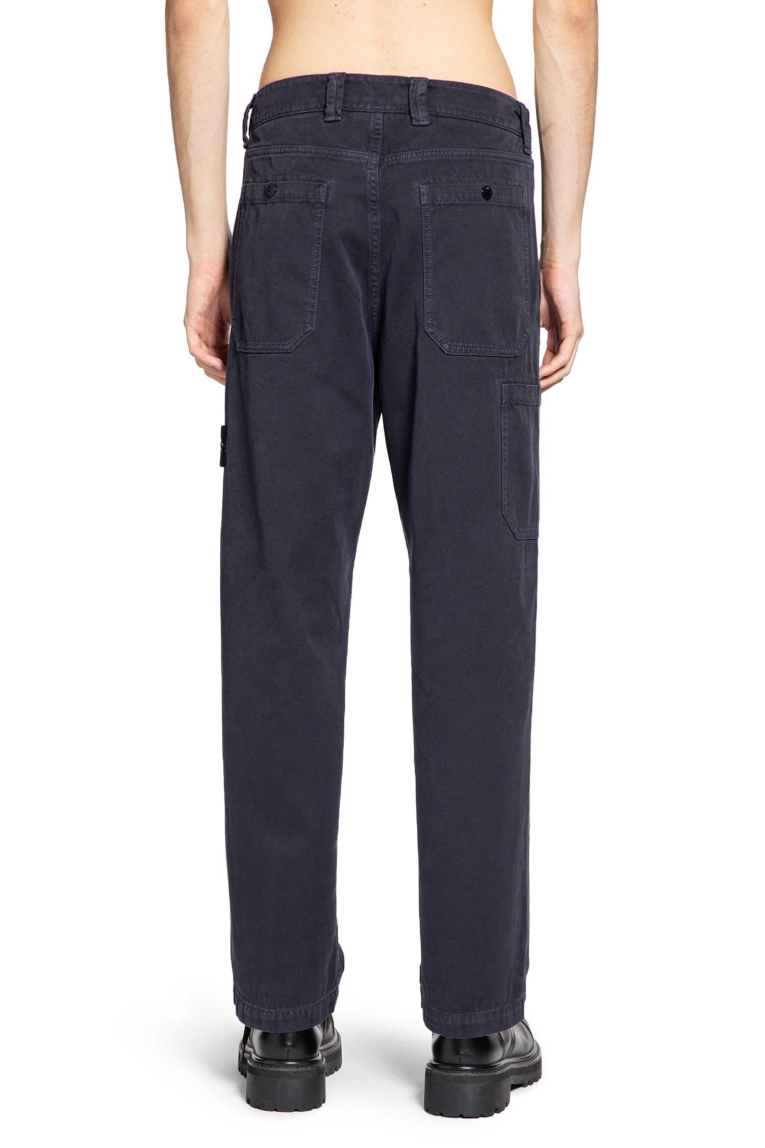 STONE ISLAND MAN BLACK TROUSERS