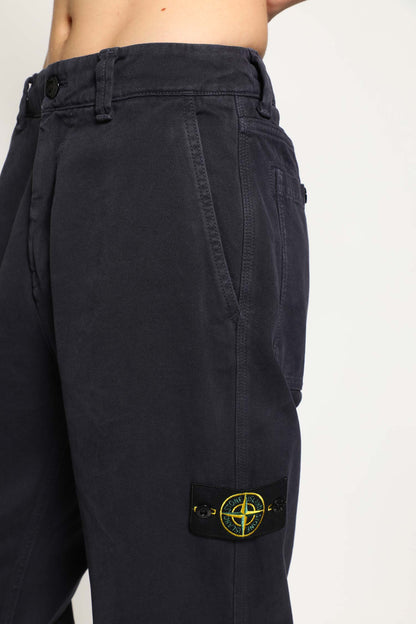 STONE ISLAND MAN BLACK TROUSERS