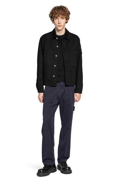 STONE ISLAND MAN BLACK TROUSERS