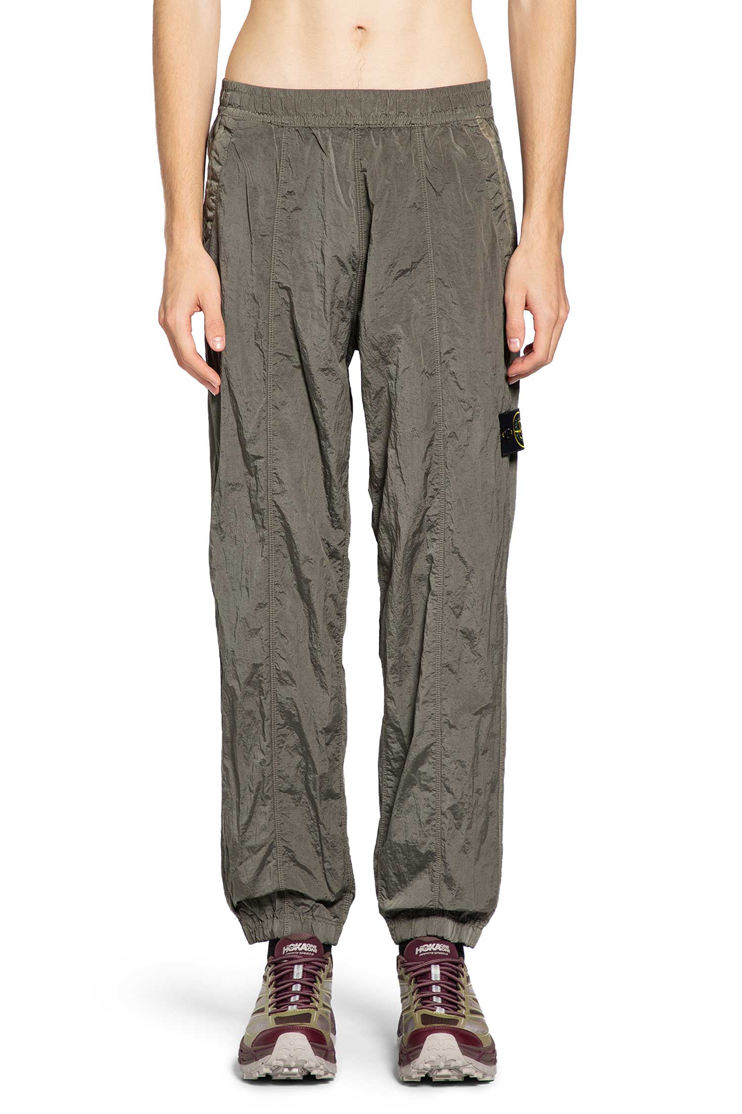 STONE ISLAND MAN GREEN TROUSERS