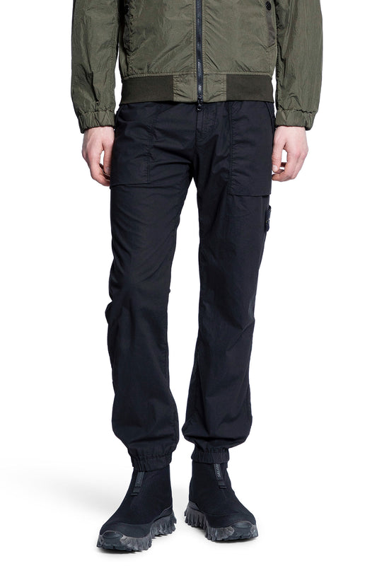 STONE ISLAND MAN BLACK TROUSERS